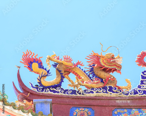 Chinese temple roof.