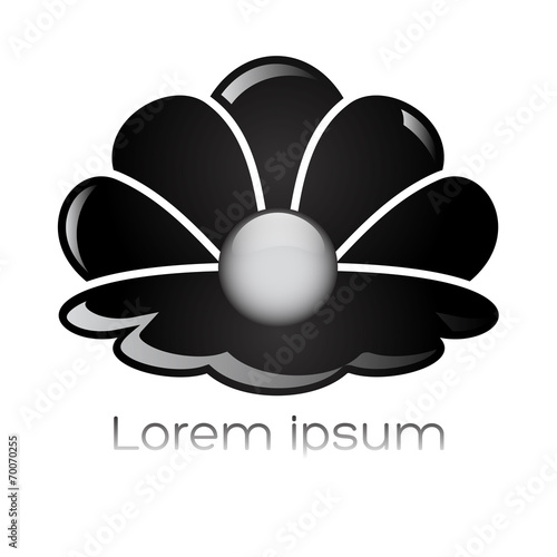 logotype shell with pearls