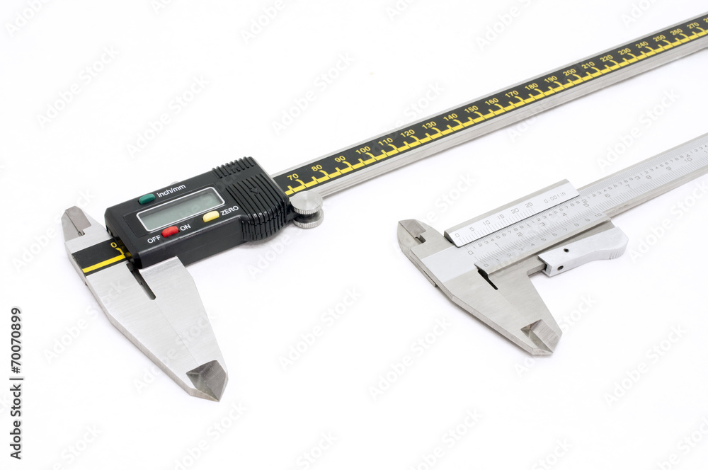 two calipers isolated on white two calipers isolated on white