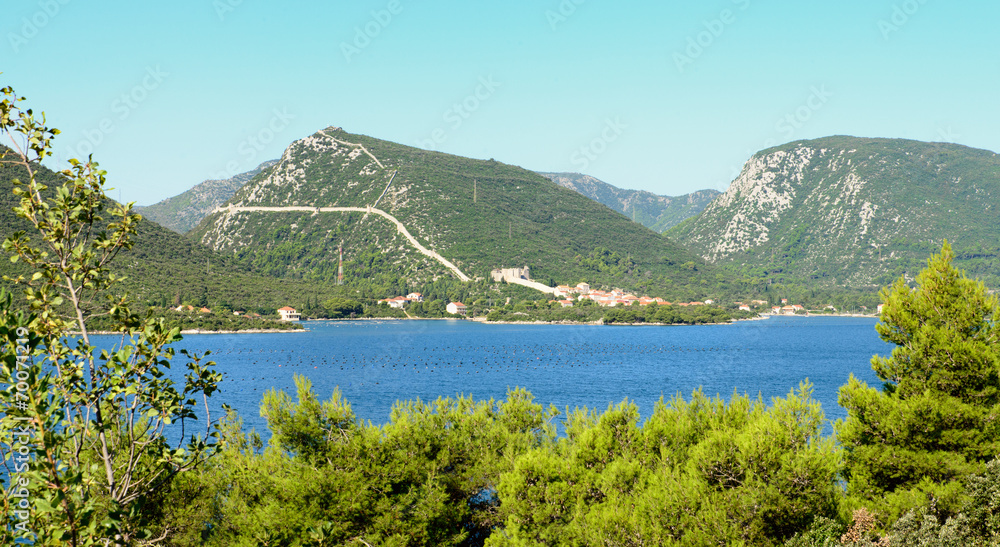 view of the sea in Croatia