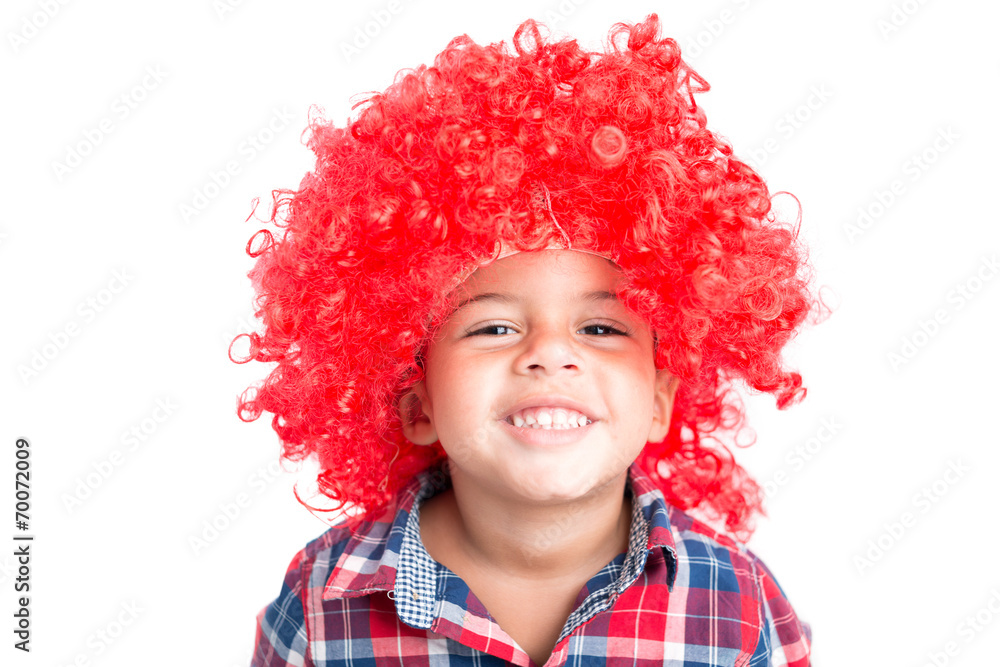 Boy in a wig Boy in a wig