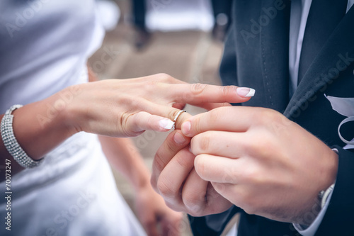 Wedding ring exchange