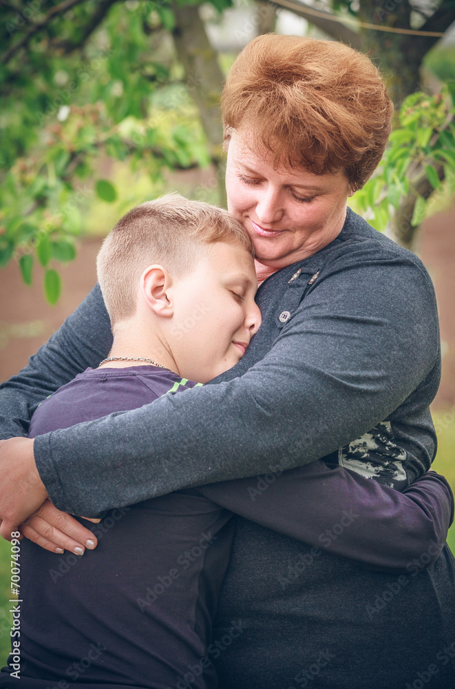 Fototapeta premium portrait of mother and son