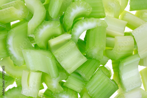 Close view chopped celery photo