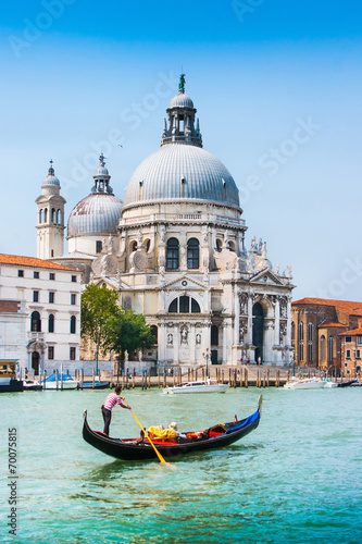 Gondola on Canal Grande with Santa Maria della Salute, Venice © JFL Photography