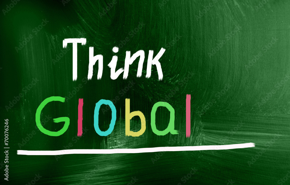 Obraz premium think global concept