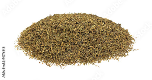 Portion of dill weed on white background