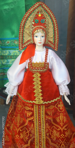 Traditional russian doll in costume
