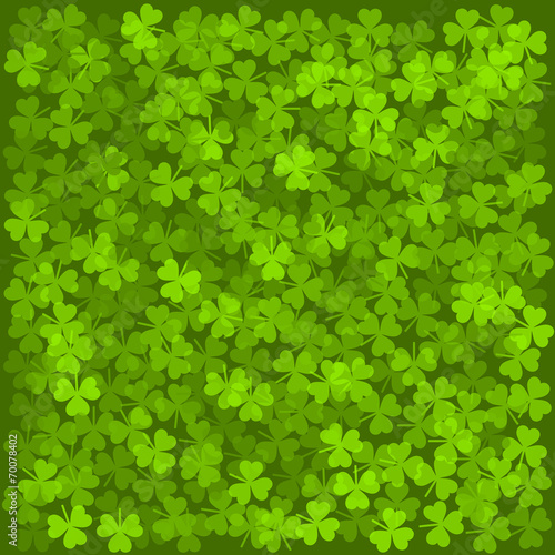 Clover Leaves Background. Green Texture. Vector