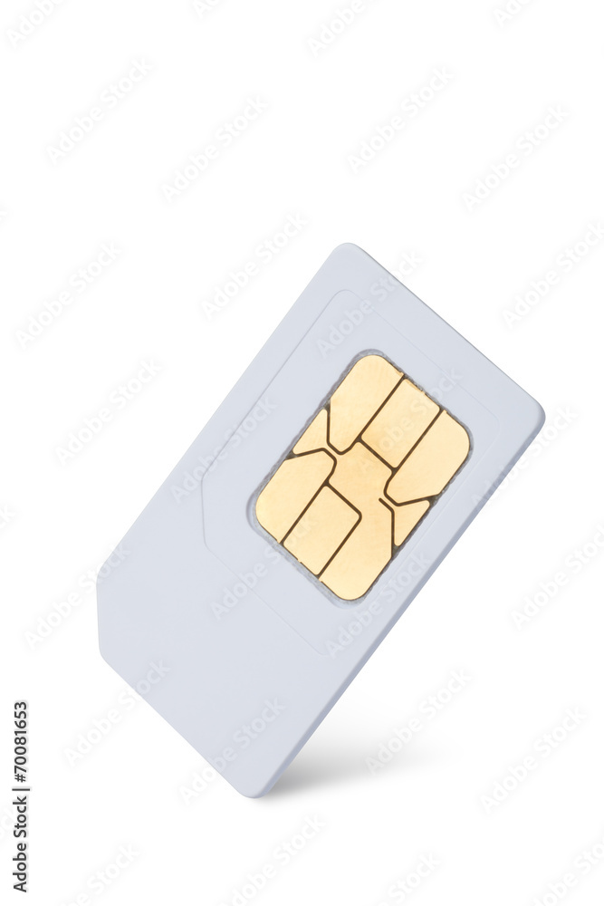 mobile phone sim card isolated on white mobile phone sim card isolated on white