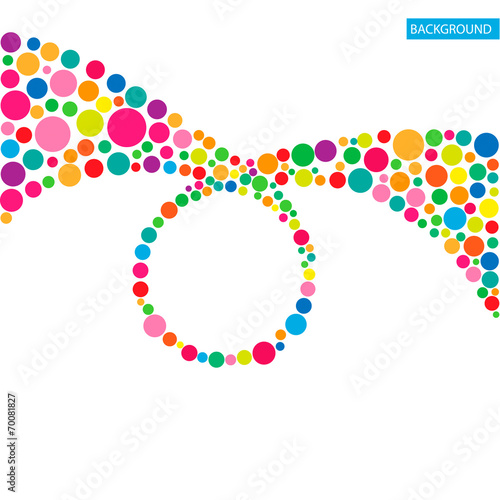 Circle abstract colorful background. Vector illustration