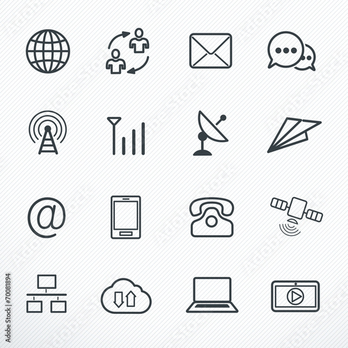 Communication Icon Set, Vec...