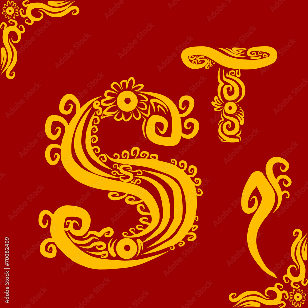 Obraz premium Decorative Alphabet