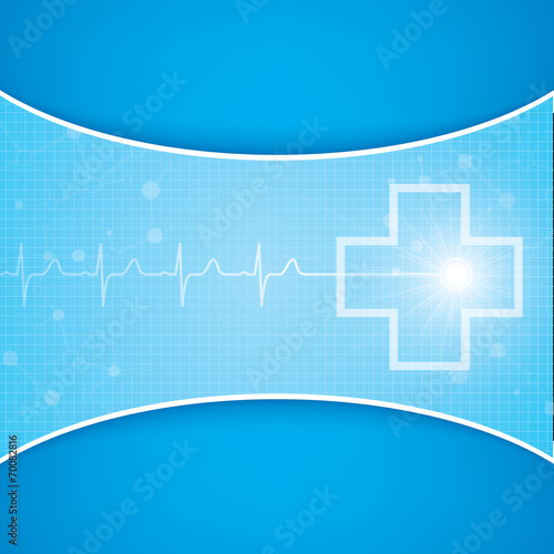 Abstract medical cardiology ekg background