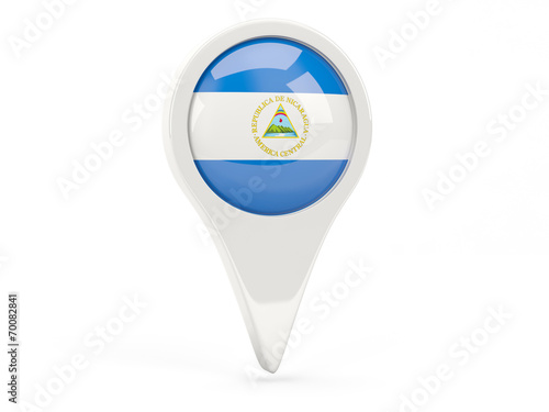 Round flag icon of nicaragua