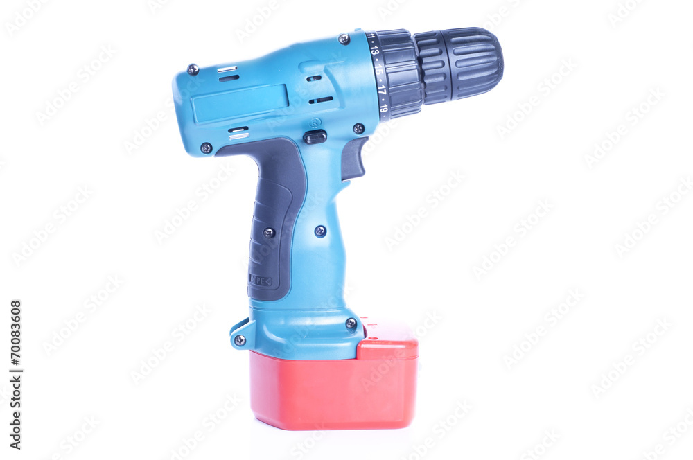 Cordless Drill Over White Background Cordless Drill Over White Background