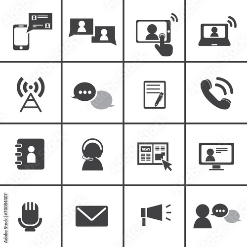 Communication icons set