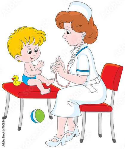 Medical examination in a pediatric polyclinic