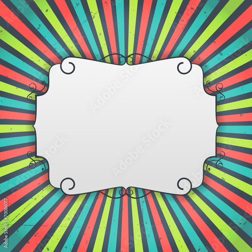 blank stripes vintage banner