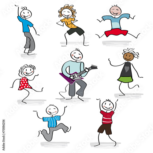 Kinder -  lachend und tanzend