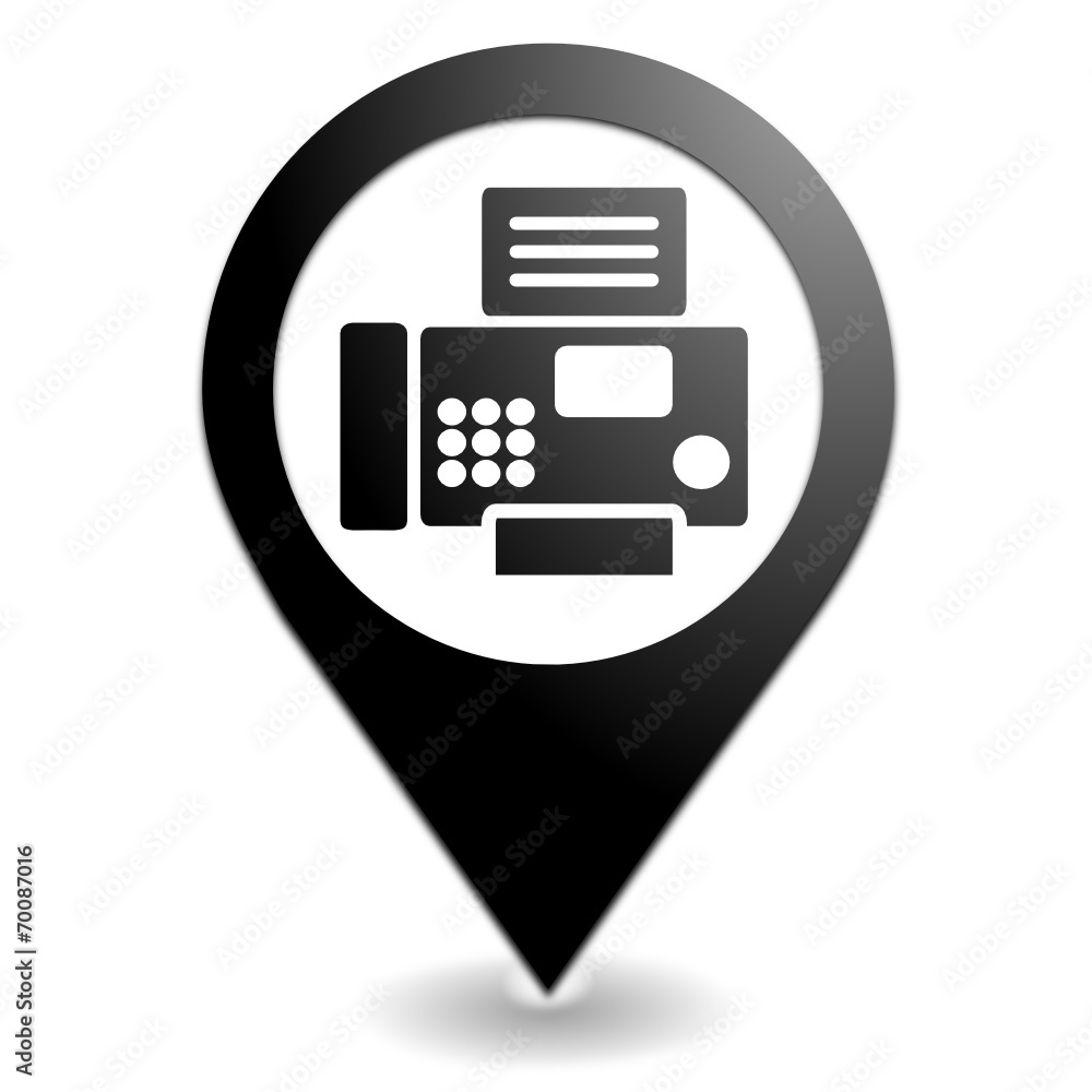 fax télécopie sur symbole localisation noir fax télécopie sur symbole localisation noir