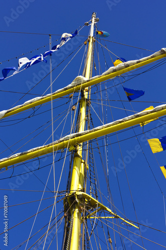 Masts of sailing boat