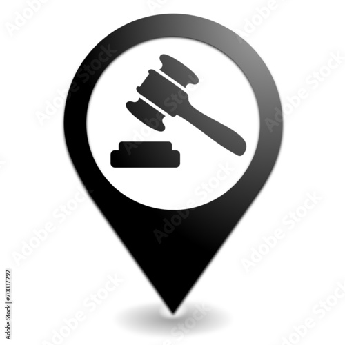vente aux enchères sur symbole localisation noir