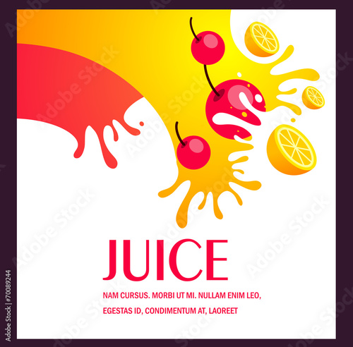 juice fruit liquid drops splash colorful background