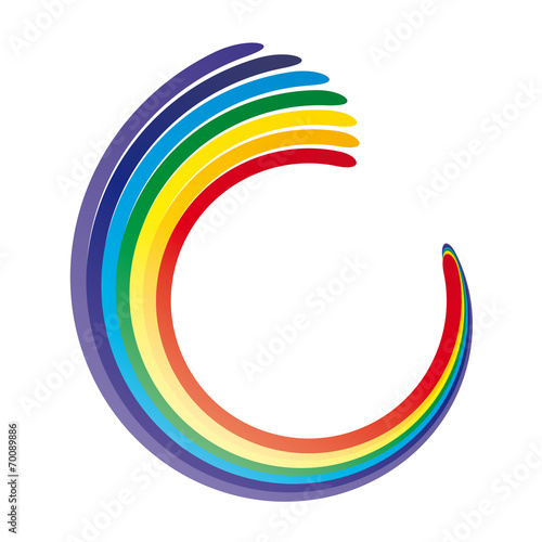 Esoterik - Energiewirbel - Kreis in Chakra Farben