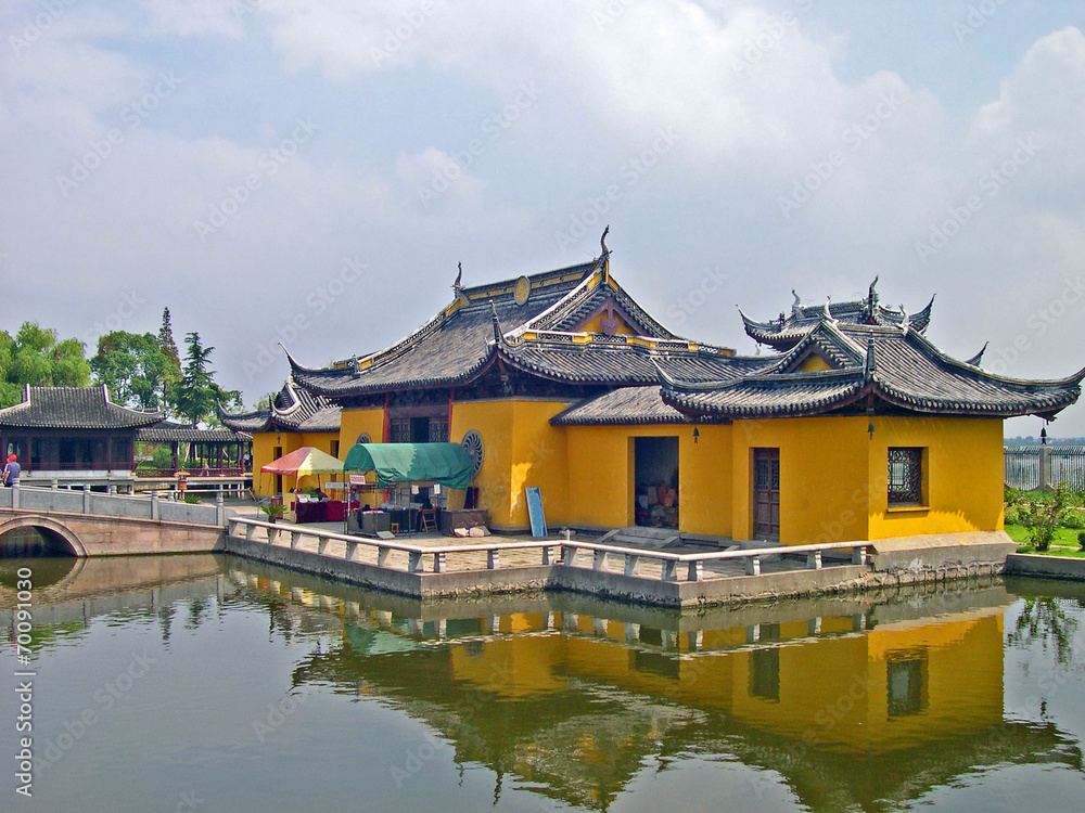 ZHOUZHUANG, SHANGHAI: water village Quanfu temple.