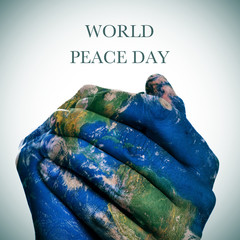 world peace day (Earth map furnished by NASA)