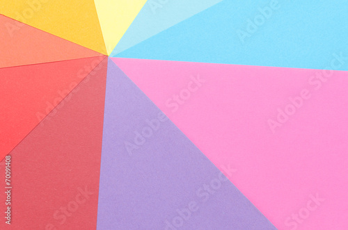 star-shaped arrangement of colorful construction paper