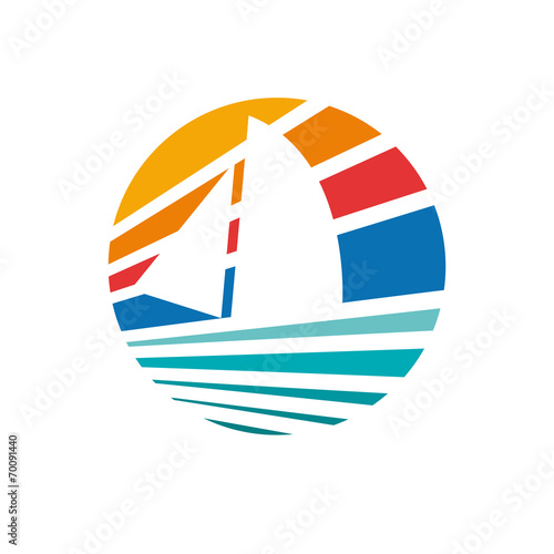 Vector logo sailing