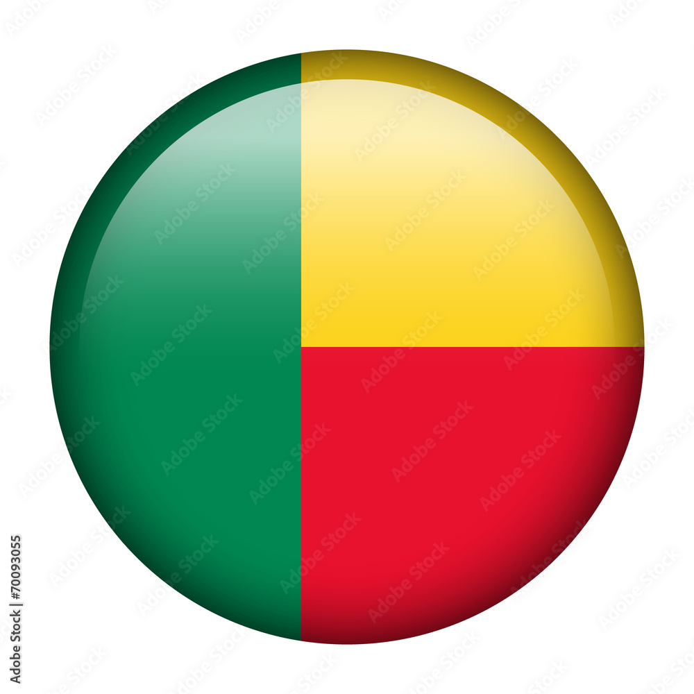 Benin flag button