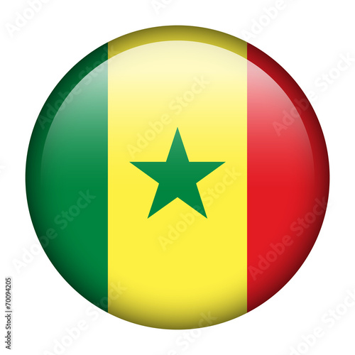 Senegal flag button