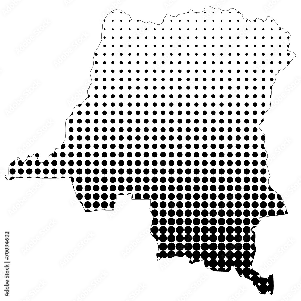 Halftone dots - Democratic Republic of the Congo.