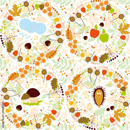 Seamless pattern, autumn