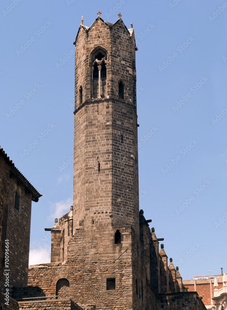 Bell tower of Royal Chapel of St. Agatha, Barcelona
