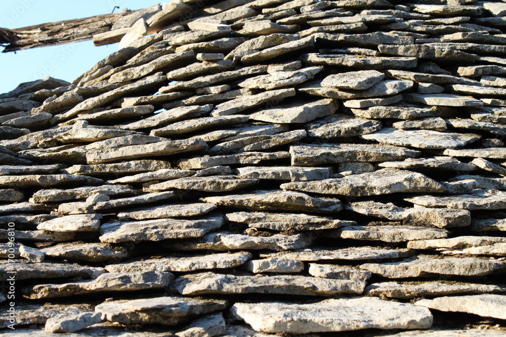 Ruins in the old stone village of Razanj (Dalmatia - Croatia)