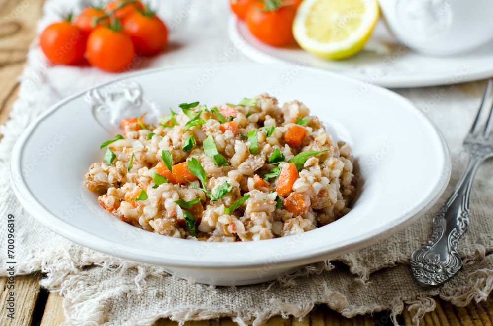 Buckwheat with vegetables Buckwheat with vegetables