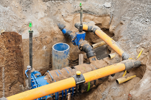 Sanierungsarbeiten an der Gas- und Wasserversorgung