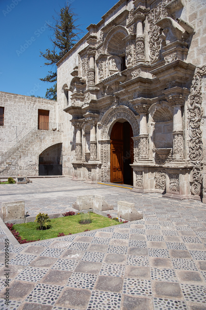 Naklejka premium Church of San Agustin in Arequipa, Peru