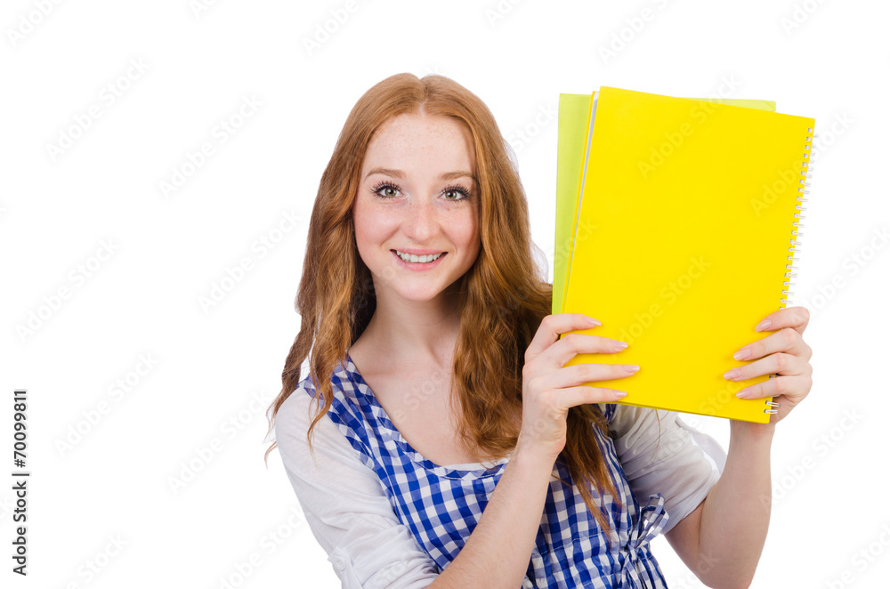 Young student isolated on the white background Young student isolated on the white background