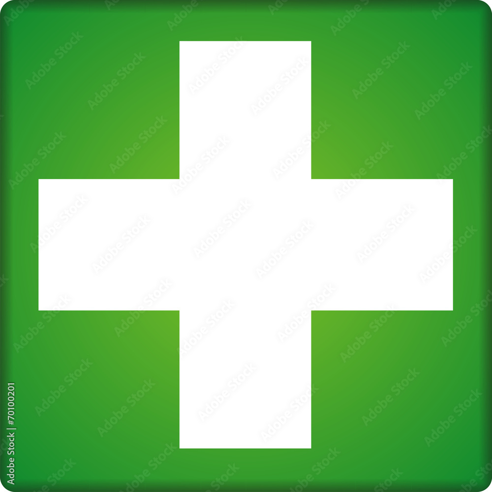 Obraz premium Rettungszeichen, Kreuz