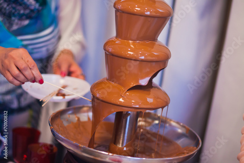 Vibrant Picture of Chocolate Fountain Fontain on childen kids bi