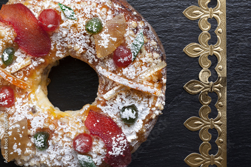 Quadro em tela Gateau des Rois sur ardoise