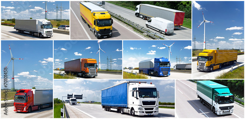 Collage LKW´s auf Autobahn // Truck on highway