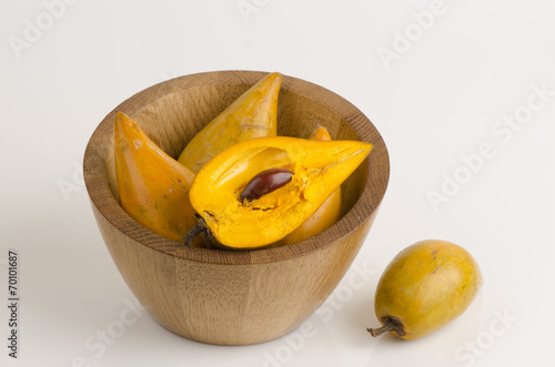 Egg fruit, Canistel, Yellow Sapote. photo