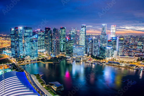 Panorama of Singapore skyline downtown © Elnur