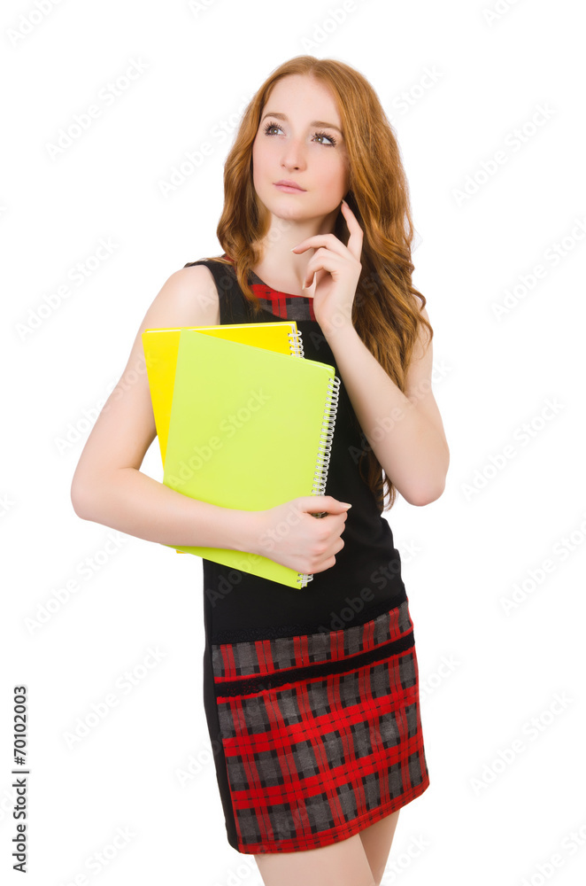 Young student isolated on the white background Young student isolated on the white background